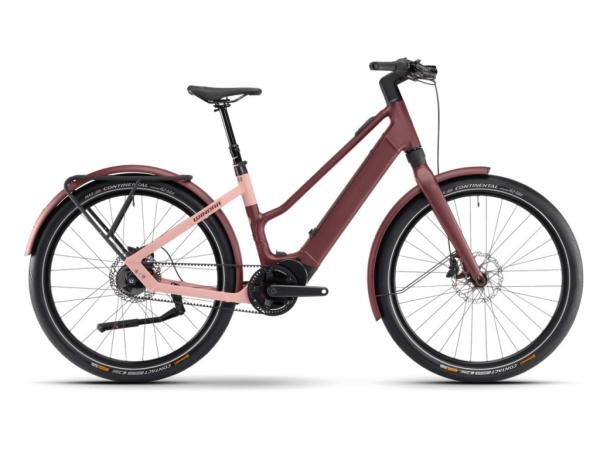 Winora iRide Pure R5f MID i400Wh 5-G Nexus 24-25 Wi BSXM MA_red velv./rose tan Rh S