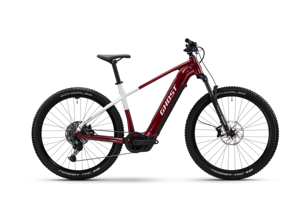 GHOST E-TERU ADVANCED carbon red/chilly white gl&auml;nzend L